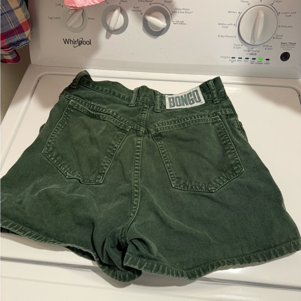 BONGO Women's Deep Green Jean Shorts